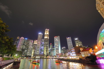 Fototapeta premium Singapore night cityscape