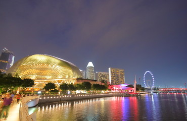 Fototapeta premium Singapore night cityscape
