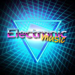 Retro Futuristic background 80s style