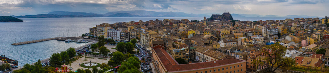 Kerkira - capital Corfu panorama