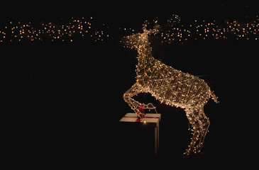 night christmas bulp like deer shape decoration