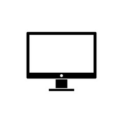 Computer monitor icon. Flat PC symbol. Vector illustration, EPS10.
