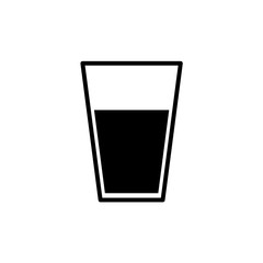Water glass icon vector