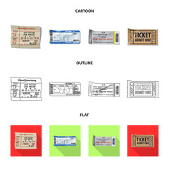 Fototapeta premium Vector design of ticket and admission logo. Collection of ticket and event stock symbol for web.
