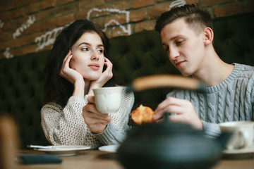 couple in a caffee