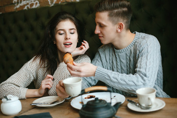 couple in a caffee