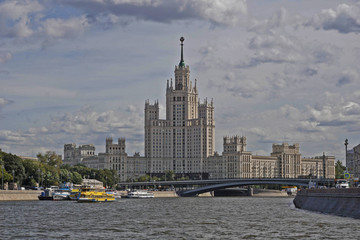 Moscow. House on the waterfront.