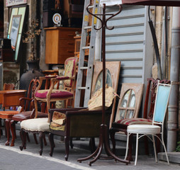 Chairs in Jaffa flea market