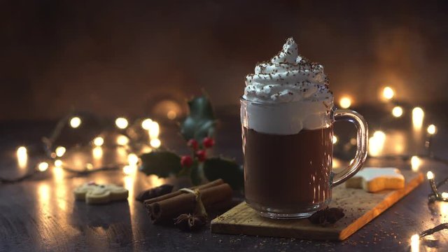 Preparing Hot Chocolate in a cozy Christmas atmosphere