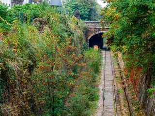 PARIS, FRANCE, on OCTOBER 26, 2018. The site of the abandoned ring railroad (fr. la petite...