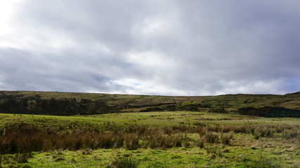 Irish landscape with clouds
