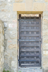 Pecs, Hungary - October 06, 2018: The entrance gate of the building in Pécs