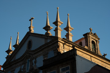 classic church in porto during the sunset