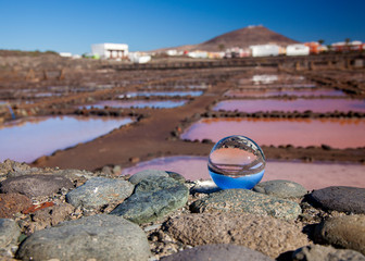 Fototapeta na wymiar Gran Canaria, salt evaporation ponds