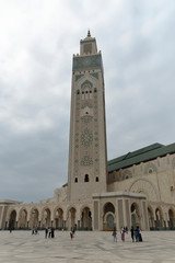 Fototapeta na wymiar Die Hassan-II.-Moschee, Grande Mosquée Hassan II., in Casablanca, Marokko, Nordafrika, Afrika