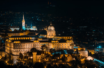 Buda castle in night