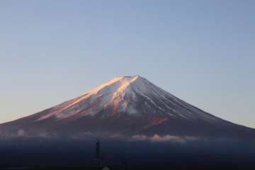 河口湖から見た富士山