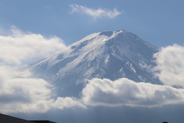 河口湖から見た富士山