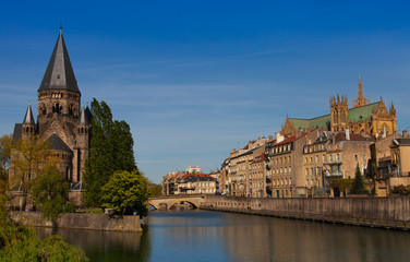 Metz, Cathédrale et Temple Neuf