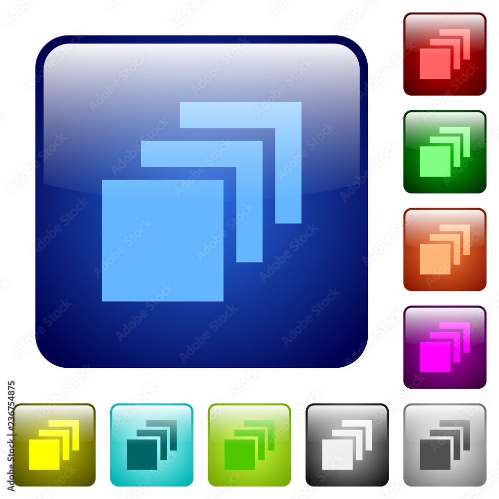 Poster multiple canvases color square buttons