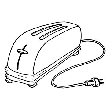 recommend clip art: Toaster icon. Vector illustration of a toaster. Toaster hand drawn.