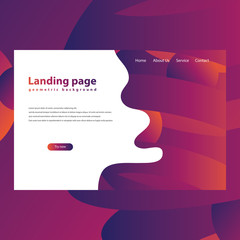 Fototapeta premium Modern trendy landing page and background