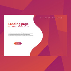 Modern trendy landing page and background