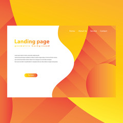 Modern trendy landing page and background