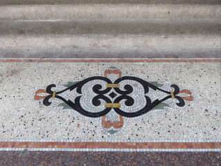 granito decoration on the floor of a building in Amsterdam