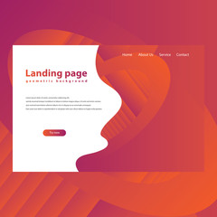 Modern trendy landing page and background
