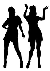 Beauty young girl in dress on white background