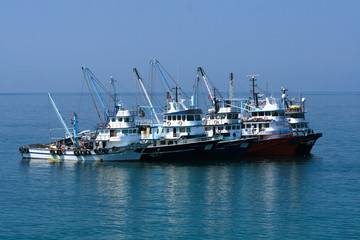 Naklejka premium ship in port