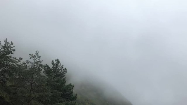 Clouds over the mountains, Sheki, Kish, Azerbaijan. October, 2018.
