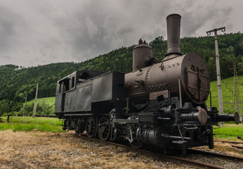 Fototapeta na wymiar schwarze dampflokomotive