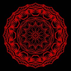 Round pattern flower mandala. circle floral ornament. Legend decorative vector illustration