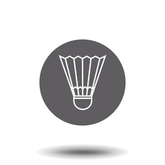 Badminton ball icon vector. Trendy flat outline ui sign design. Thin linear graphic pictogram for web site, mobile application. Logo illustration. Eps10.