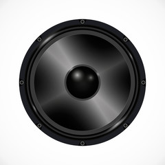 Speaker on white background. Audio equipment illustration