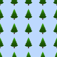 Vector. Pattepn. Christmas trees. Green