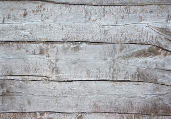 Old wooden shabby background, light grey painted rugged board, natural old rustic wood texture floor element close up top view from above, copy free space for text, gray aged cracked rough planks