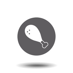 chicken leg icon vector