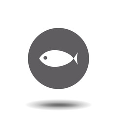 Fish icon vector isolated