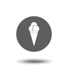 Illustration of ice cream on gray background