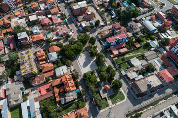 Fototapeta premium Aerial View of a plaza in Cochabamba, Bolivia at daytime