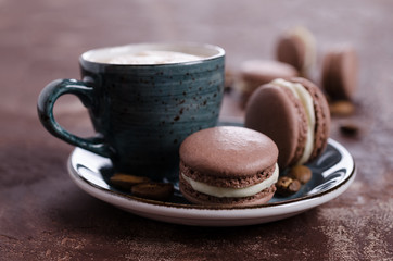 Traditional chocolate macaroons