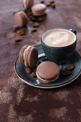Traditional chocolate macaroons