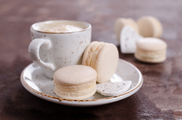 Traditional beige macaroons