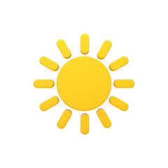 Sun 3d volumetric icon image isolated illustration