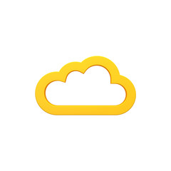 Cloud 3d volumetric icon image isolated illustration