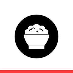 Rice icon vector, symbol sign