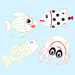 ocean page coloring vector design